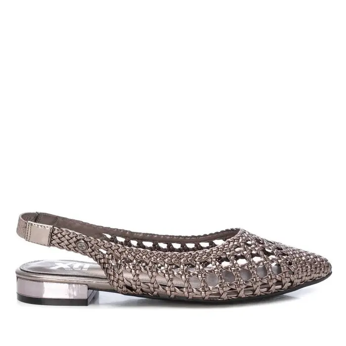 Xti Zapato Trenzado 142368 Plomo - Mujer - Imitación Piel - Acabado Metalizado - 1