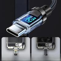 Cable De Carga Rápida NNBILI 120W Tipo C a Tipo C Con Pantalla LED Para Huawei Oppo Vivo Cable De Datos USB a Tipo-C Malla - details 6