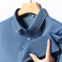 Camisa Polo De Algodón Para Hombre 2024 Estilo Casual Color Sólido Cómoda Y Transpirable Manga Corta Moda Verano Negocios Y Descanso - details 6