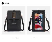 Bolso Bandolera De Cuero Sintético Moda Con Pantalla Táctil Y Pochete Exterior Para Mujer Estilo Inglés Vertical Con Slots Para Tarjetas - details 15