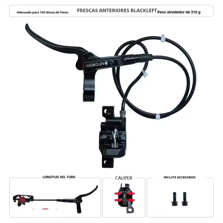 NFOX GT268 Freno De Disco Para Bicicleta MTB Freno Hidráulico De Rueda De 160mm Freno De Aceite Rojo Y Negro Para Montaña Partes De Bicicleta - 1