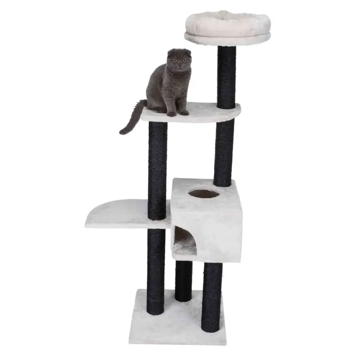Trixie Rascador para Gatos Nita Gris Claro con Forro de Felpa y Cuerda de Sisal - 1