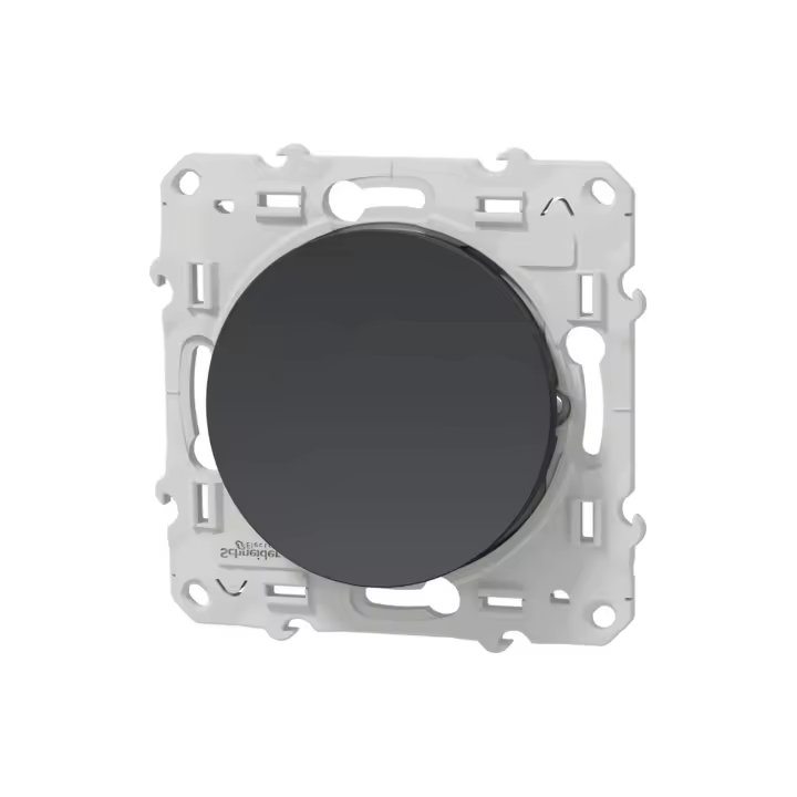 Interruptor Aigostarpara espacios, tipo alemán de 1 vía y 1 llave en elegante negro moderno. Perfecto para cualquier espacio, se integra con tu decoración. - 1