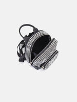 Mochila Mini Jiomay De Moda Para Mujer Lujo Diseñadora Ligera Cuero Sintético Con Decoración De Diamantes Cierre De Cremallera - details 6