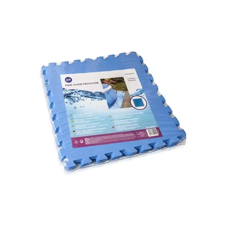 Protector Suelo Piscina Puzzle EVA 4.5mm - Pack 9 Piezas Azules - 1