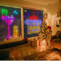 Luces De Navidad Fairy Colorida LED Cadena Bluetooth RGBIC Adresable Para Cortina Guirnalda Decoración De Pared Fiesta Boda - details 10