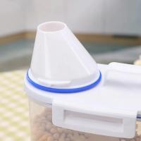 Cubo de arroz sellado para conservación de alimentos, caja de almacenamiento de harina, contenedor de almacenamiento de cocina para el hogar, granos misceláneos para gatos y mascotas - details 6