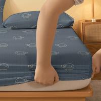 Sábana Ajustada Moderna Y Sencilla Con Impresión De Ballenas En Acabado Mate Cobertura De Cama De Poliéster 100% Sin Almohadillas Incluidas - details 4
