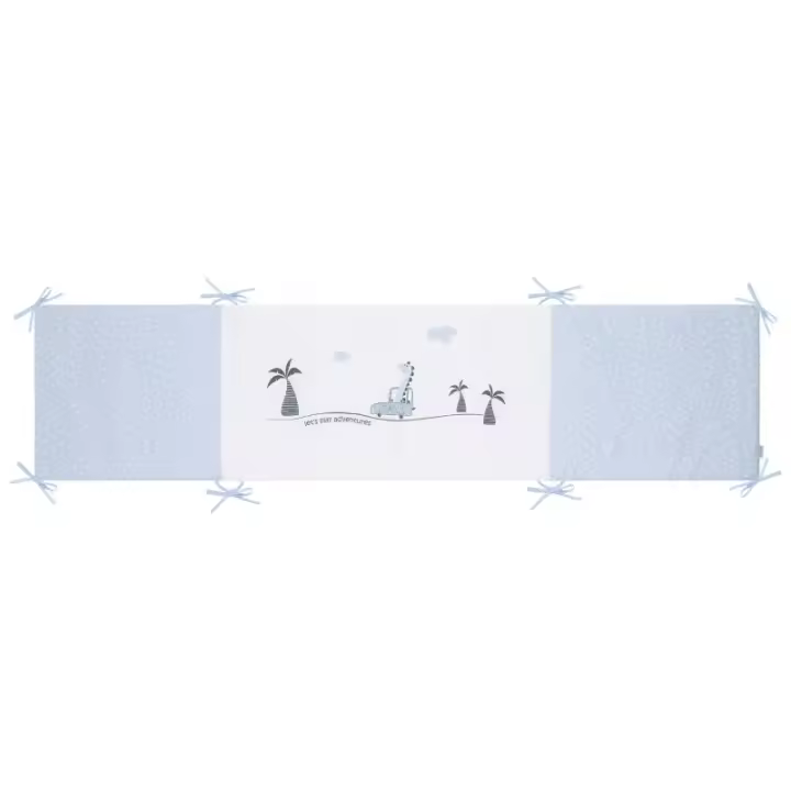 Protector de cuna ABC - Acolchado y seguro, protege al bebé de golpes, con estampado de letras y diseño envolvente - 1