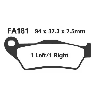 PASTILLA FRENO MOTO SINTERIZADA EBC FA181HH - 1