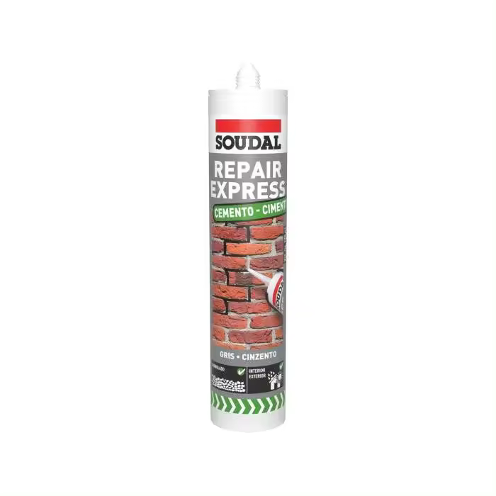 Soudal - Repair Express Cemento Sellador acrílico con estructura granular cemento - 1