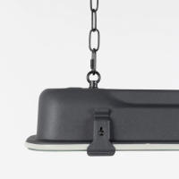 ORION91 Lámpara Colgante LED Industrial XL Color Negro 🖤 130 x 14 cm largo cadena 180 cm - SpazioLuzio - details 1