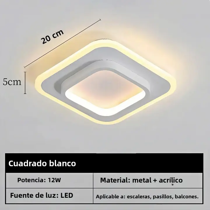 Lámpara De Techo Moderna Y Sencilla LED Decorativa Nórdica Luces De Interior Para Sala De Estar Dormitorio Pasillo Material Metálico Y Acrílico - 1