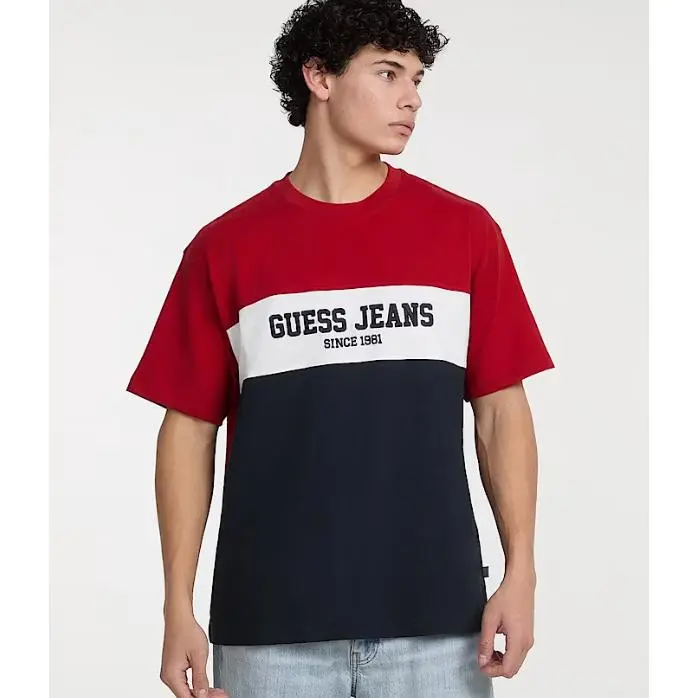 Camiseta Oversize Tony Roja Guess - 1