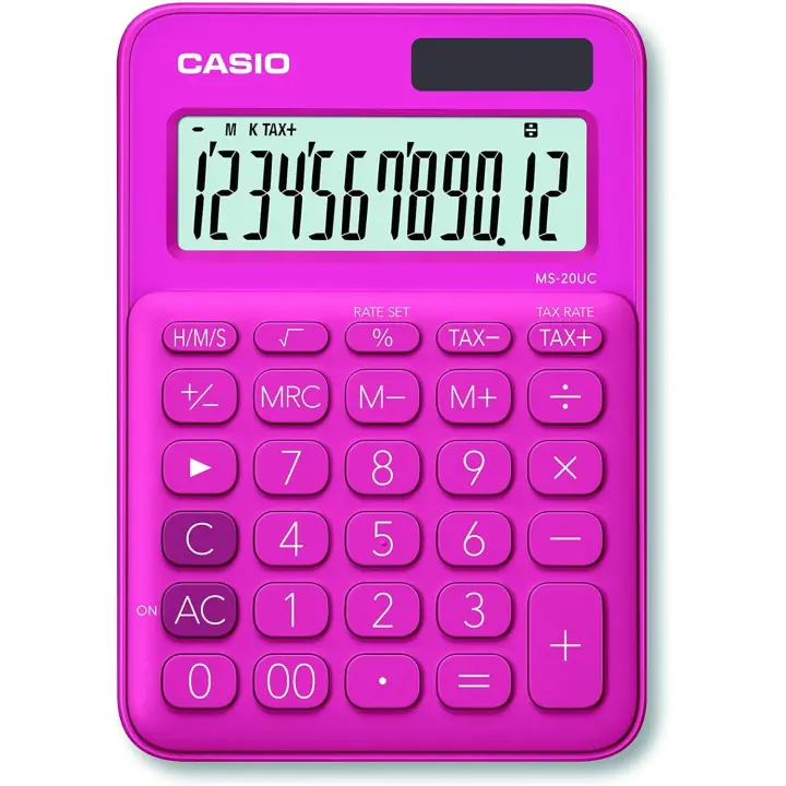 CASIO Calculadora De Sobremesa MS-20UC-RD 12 Dígitos Color Fucsia - 1