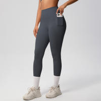 Mallas de beltada Alta para Mujer, pantalones de Yoga, Mallas con bolsillos, Push Up, ropa Deportiva para correr, pantalones de Color sólido - details 26