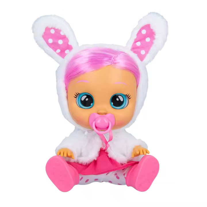 BEBÉS LLORONES Dressy Coney el conejo | Muñeca interactiva que llora de verdad con Pelo a peinar, Ropa para vestir y Accesorios para jugar - Juguete y Regalo ideal para niños y niñas +2 Años - 1