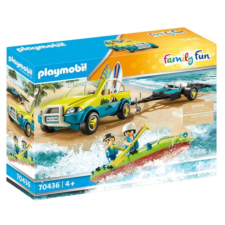PLAYMOBIL COCHE DE PLAYA CON CANOA, 70436, TIENDA CON LICENCIA OFICIAL - 1