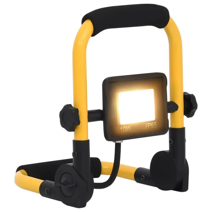 vidaXL Foco LED con Asa 10 W Lámpara de Jardín Reflector Exterior Iluminación Color Blanco cálido,  Blanco frío, y mas - 1