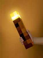 Lámpara De Noche LED USB Recargable MC Game Torch Marrón Para Decoración De Habitación Lámpara De Mesa Para Niños Lámpara De Borde De Cama Moderna Sin Certificación Ni Origen Específico - details 1