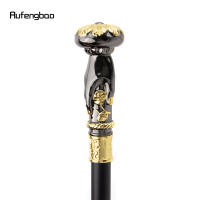 Bastón De Moda Dorado Y Negro Con Flor De Mano Elegante Decorativo Para Fiesta Cabeza De Cruz De 93cm Con Suela De Goma - details 4