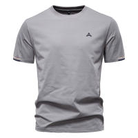 Camiseta Deportiva AIOPEAON Para Hombres De Color Sólido Cuello Redondo Casual De Alta Calidad Tops Ligeros Transpirables Para Verano - details 7