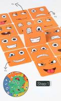 Bloques De Madera Educativos Para Niños Juego De Tablero 3D Cambio De Cara Cubo De Expresión Montessori Juguetes Interactivos Para Niños Y Niñas - details 5
