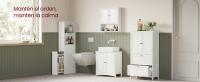 VASAGLE Armario de Baño Alto, Armario de Almacenamiento Delgado, con Cajones y Estante Ajustable, Armario para Espacios Pequeños, Estilo Moderno, Blanco Clásico - details 0