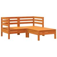 vidaXL Sofá de jardín de 2 plazas con reposapiés madera maciza de pino Pino natural, Marrón cera, Douglas natural Conjunto Terraza Muebles Jardín Exterior Juego de Muebles de jardín Mueble Jardín Exterior Muebles de Salon Exterior - details 3
