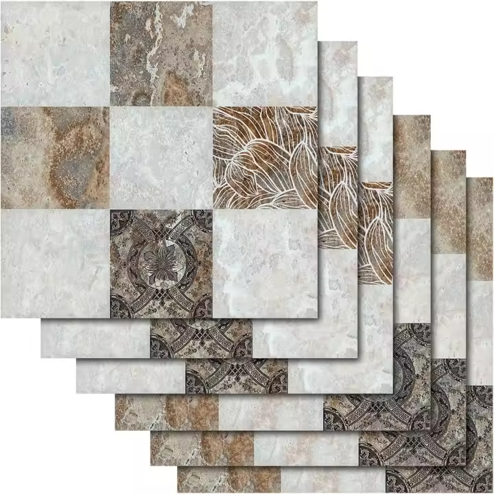 30 pegatinas autoadhesivas para azulejos, impermeables para azulejos de Mármol, decoración de la cocina, baño, 20x20cm (Mármol) - 1
