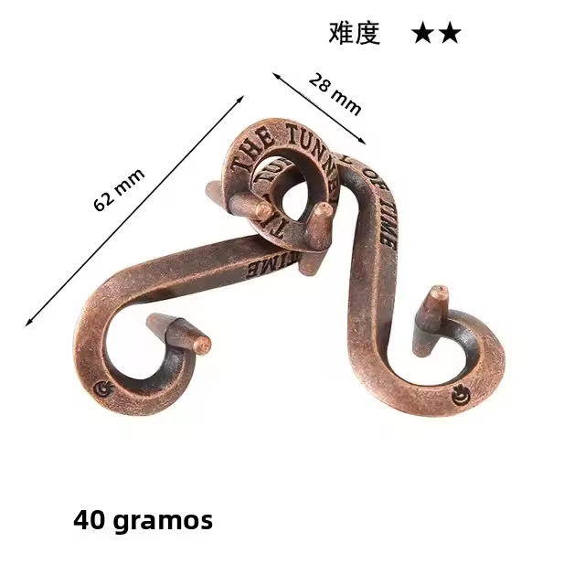 Juguete De Desbloqueo De Aleación De Zinc Kongming Puzzle Juego Inteligente De Decodificación Para Desarrollar La Lógica - 1