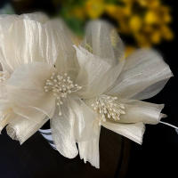 Diadema De Perlas Y Hojas En Forma De Corona Con Flores Joyería De Cabeza Para Boda Hecha a Mano Para Mujeres Accesorios De Pelo - details 2