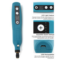 Lápiz Grabador Inalámbrico Recargable Por USB Compacto Máquina De Grabado Ajustable Herramienta De Perforación Eléctrica Para Modelos Y Joyería - details 1