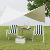 Silla de Playa Plegable de Metal - Camping al Aire Libre de la Comida campestre Butaca con Asiento de Lona - details 5