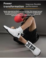 Zapatos De Lucha Profesional Para Hombres Y Mujeres Antideslizantes Y Transpirables Con Suela De Goma Resistente Al Desgaste Para Gimnasio Y Entrenamiento De Boxeo - details 2