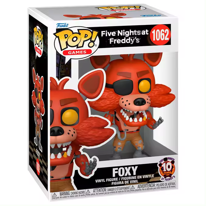 FIVE NIGHTS AT FREDDY'S - POP GAMES FOXY-Figura de Vinilo Coleccionable - Idea de Regalo- Mercancia Oficial - Juguetes para Niños y Adultos - Movies Fans - Muñeco para Coleccionistas y Exposición - 1