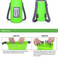 Bolsa Seca Impermeable De PVC Para Deportes Al Aire Libre Buceo Natación Vela Canotaje Remo Senderismo Con Mochila Flotante Y Dos Hombros - details 10