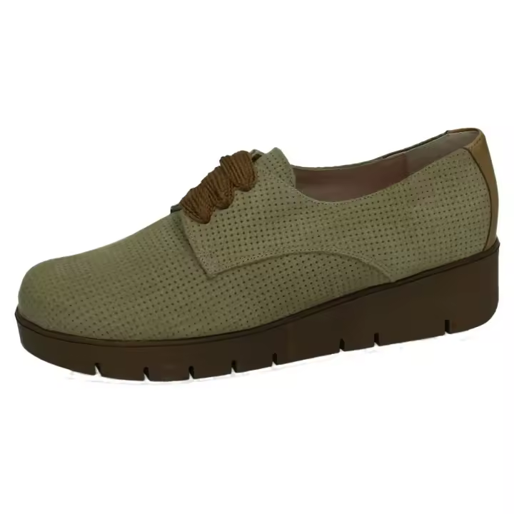 Zapatos Cordón marca ZAPATOP para mujer en color beige. ZAPATOS CORDÓN PIEL - 1