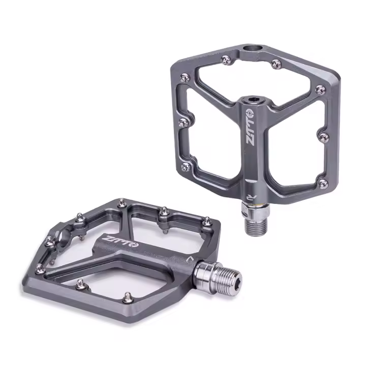 Pedal De Bicicleta MTB Ultraligero ZTTO CNC Aleación De Aluminio AM Enduro Con Rodamientos Llanos Tornillo 9/16 Para Bicicleta De Montaña Gris - 1