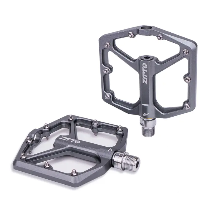 Pedal De Bicicleta MTB Ultraligero ZTTO CNC Aleación De Aluminio AM Enduro Con Rodamientos Llanos Tornillo 9/16 Para Bicicleta De Montaña Gris - 1