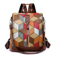 Mochila Casual De Cuadros Para Mujer En Cuero PU Suave Grande Bolsa De Viaje Rucksack De Día Para Damas Mochila Escolar Grande Para Chicas - details 29