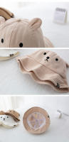 Gorro De Sol Para Bebé Oso Con Orejas De Algodón Unisex Para Niños Y Niñas Sombrero De Pescador Estilo Panama Para Verano - details 1