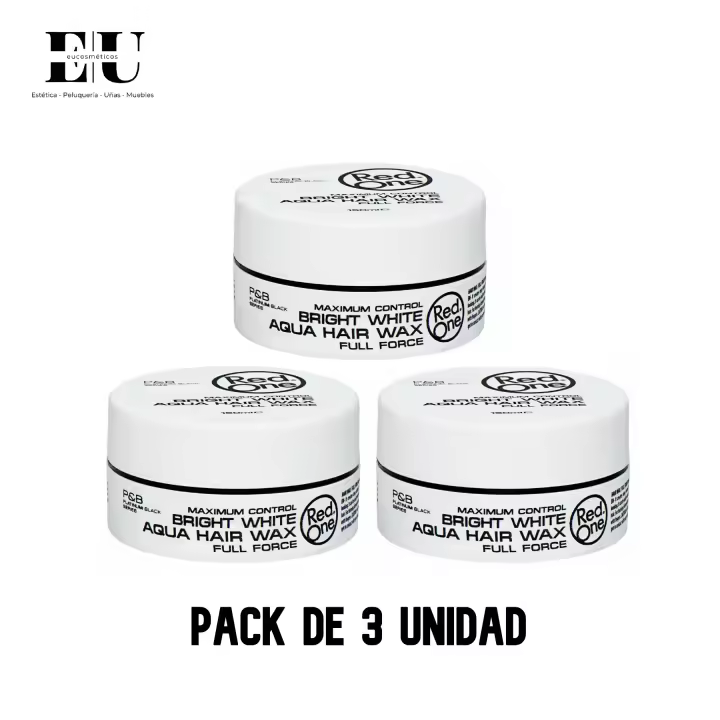 Redone - Pack 3 unidad Bright white Aqua Hair Wax 150Ml - 1