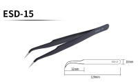 Set De 6 Pinzas De Precisión ESD Antiestática De Acero Inoxidable Herramientas De Reparación Para Electrónica Soldering Y Artesanía - details 10