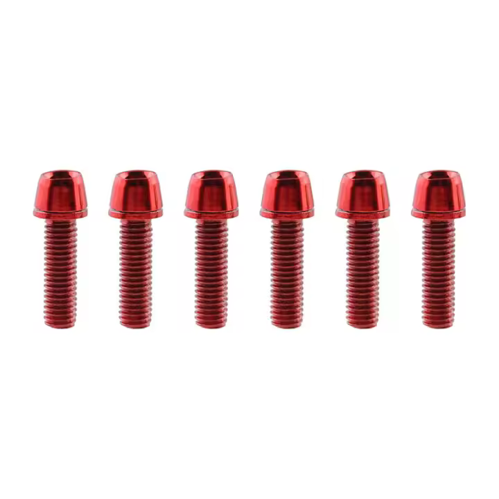 Juego De 6 Tornillos De Manillar Para Bicicleta De Carretera M5x17mm Acero Inoxidable Piezas De Repuesto Para Manillar - 1