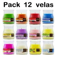 Velas aromáticas en vaso de vidrio ,perfumadas vaso yogurt 24 horas duracion,decoracion, cm,fespu - details 0