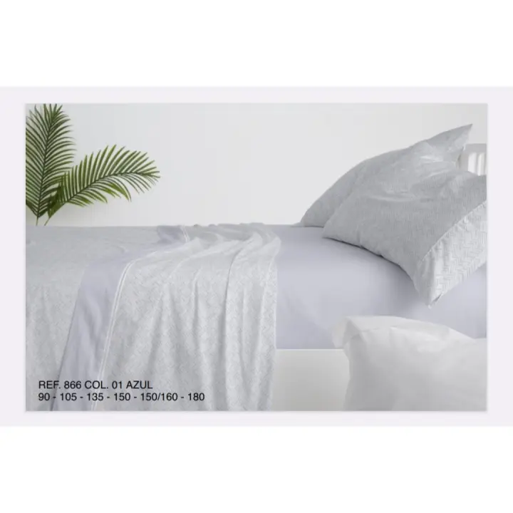 juego sabanas tela estampado Dorvel Burrito Blanco modelo 866 color Azul c.01 - 1