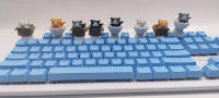 Keycaps De Gato Lindo Personalizable Para Teclado PBT Axis Cherry MX Accesorios De Anime Rosa Kawaii Para Computadora - details 1