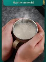 Taza De Café Con Mano De Plástico Y Doble Capa De Acero Inoxidable Resistente Al Calor Para Bebidas Como Leche Y Té Para Uso Doméstico Y Oficina - details 5