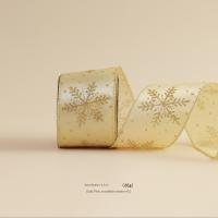 Cinta De Navidad Dorada Con Borde Metálico 10 Yardas Materiales Imitación De Lino Y Algodón Para Manualidades Y Preparación Artesanal - details 2